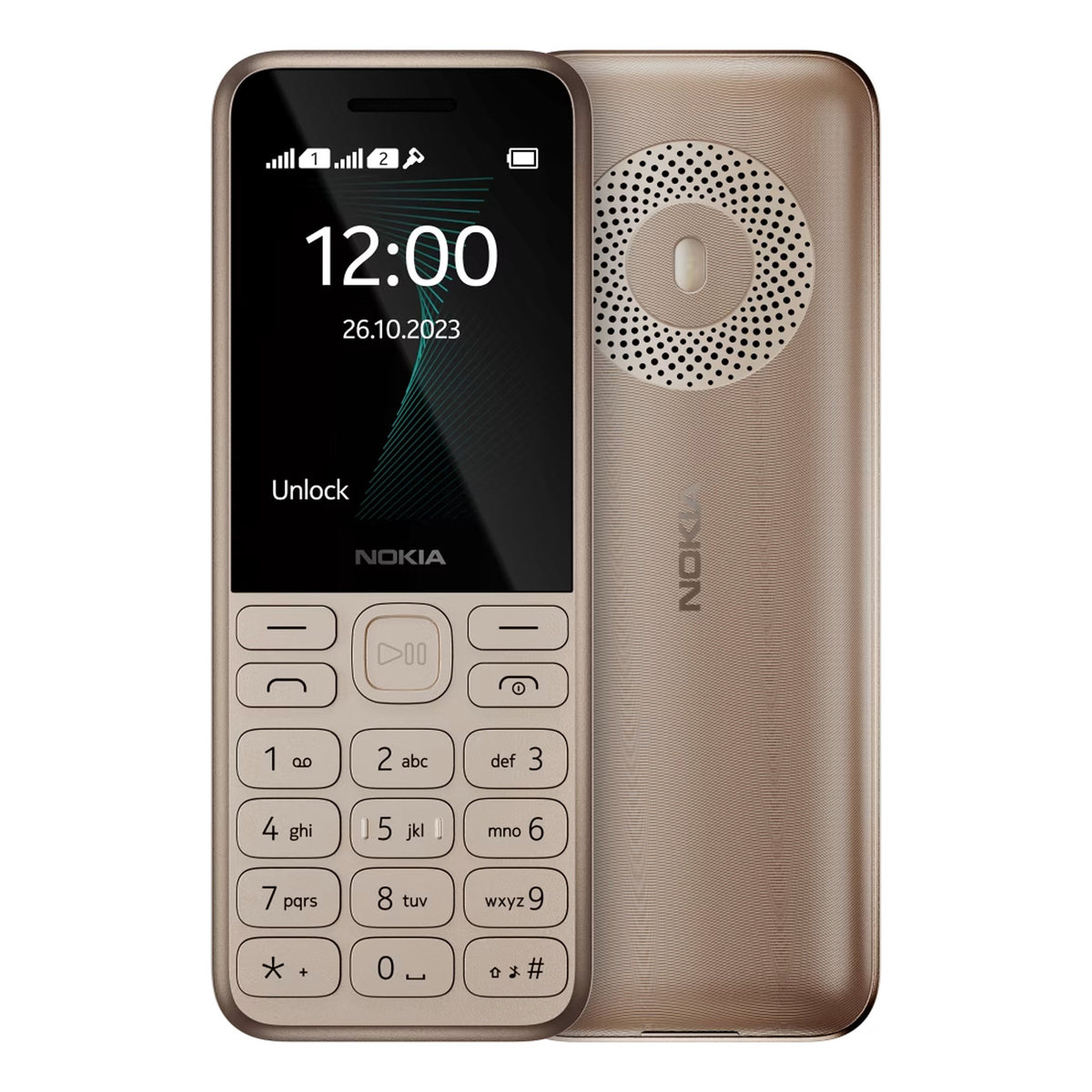 Nokia 130 M Dual SIM Feature Phone, Light Gold, TA-1576