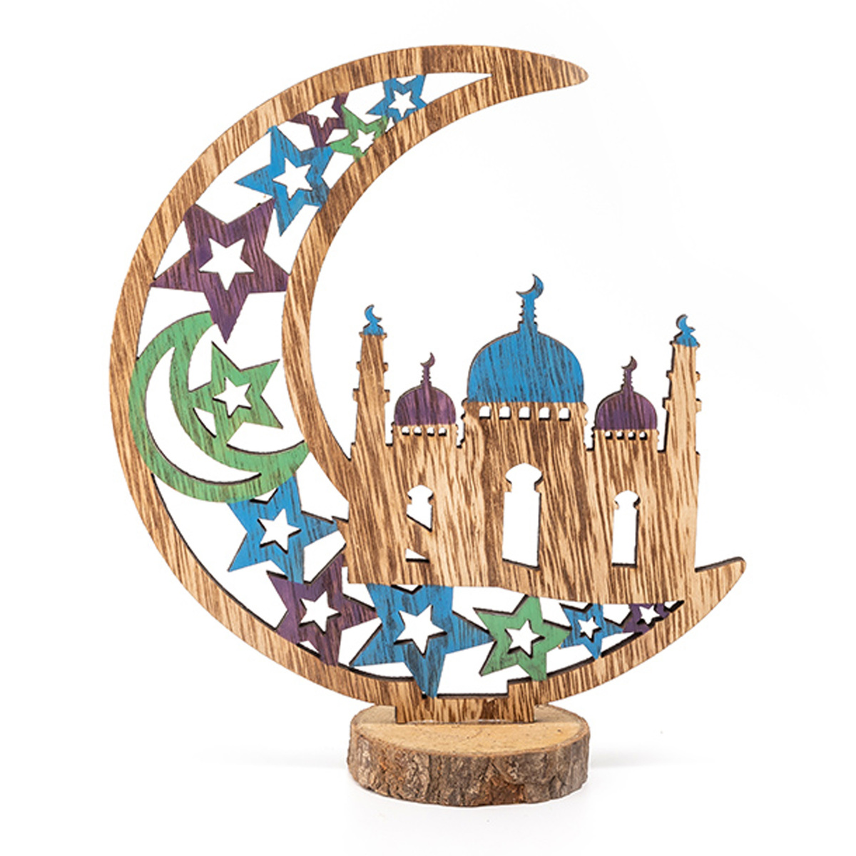 Party Fusion Eid Wooden Hanging Decoration, Assorted, RMC05