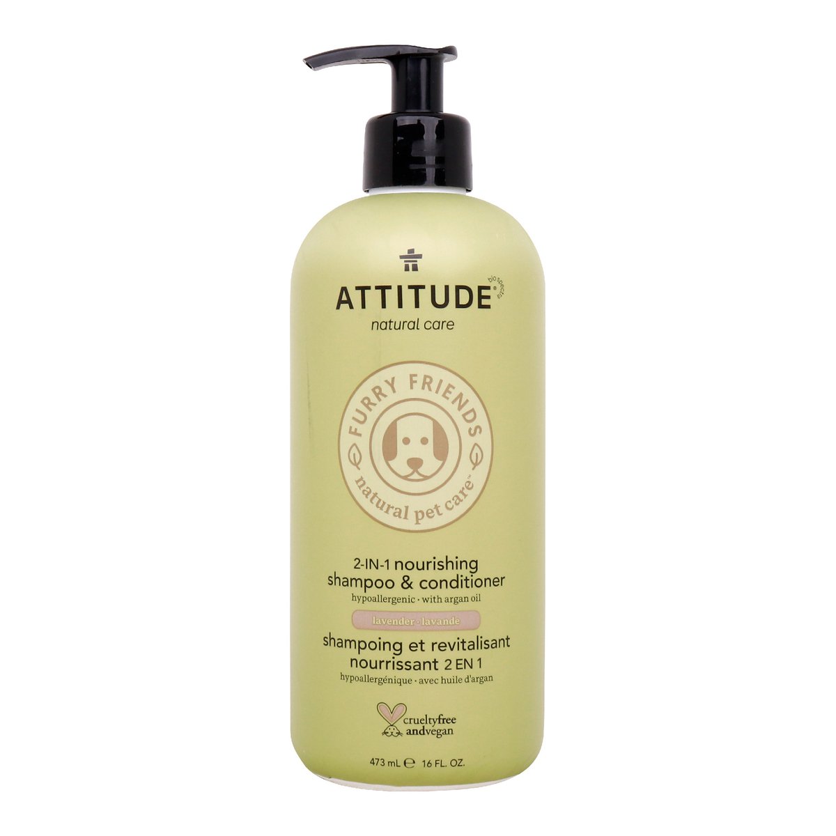 Attitude Pet Care 2 In 1 Nourishing Shampoo & Conditioner With Lavender Scent 473 ml