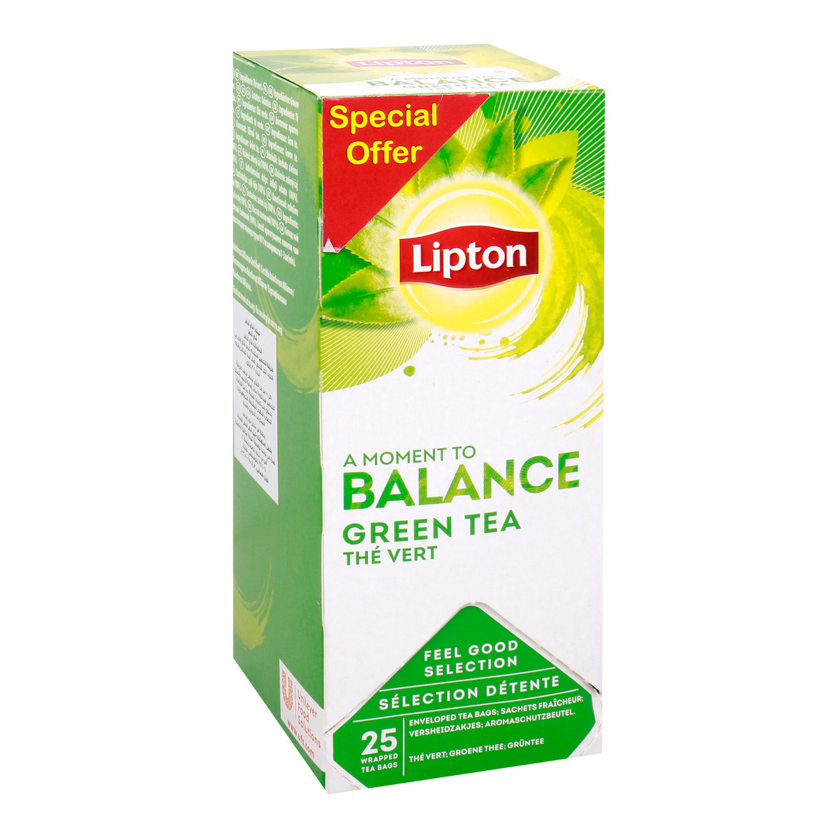 ليبتون بالانس شاي أخضر كلاسيك عرض التوفير 25 × 1.3 جم