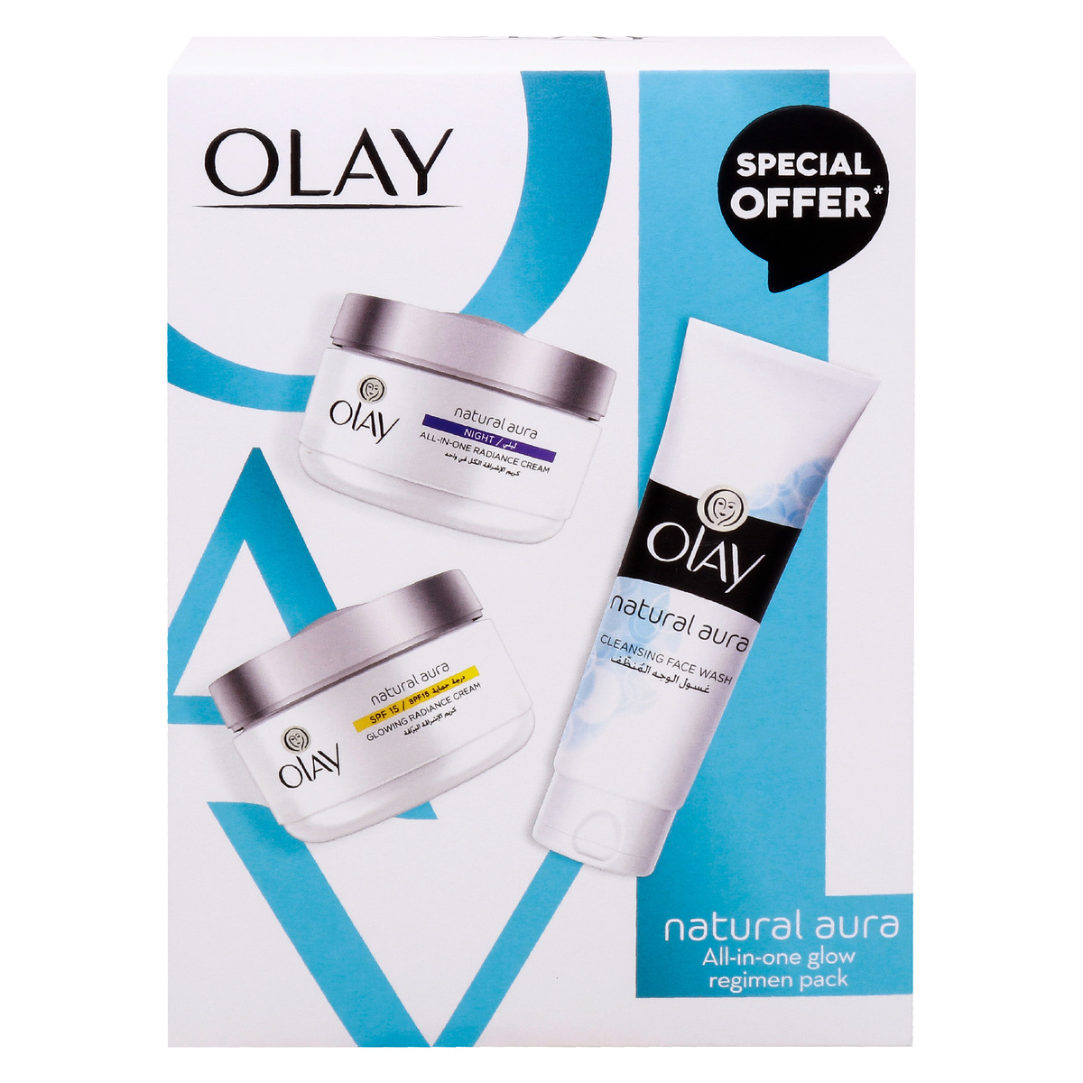 Buy Olay Natural White Day Cream 50 ml + Night Cream 50 ml + Face Wash 100 ml Online at Best Price | Moistur.Cream/Fluid | Lulu KSA in UAE