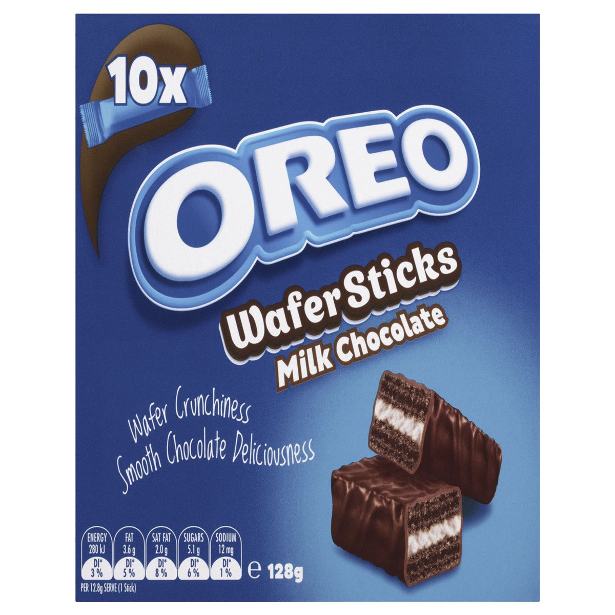 Oreo Wafer Sticks Milk Chocolate 128 g