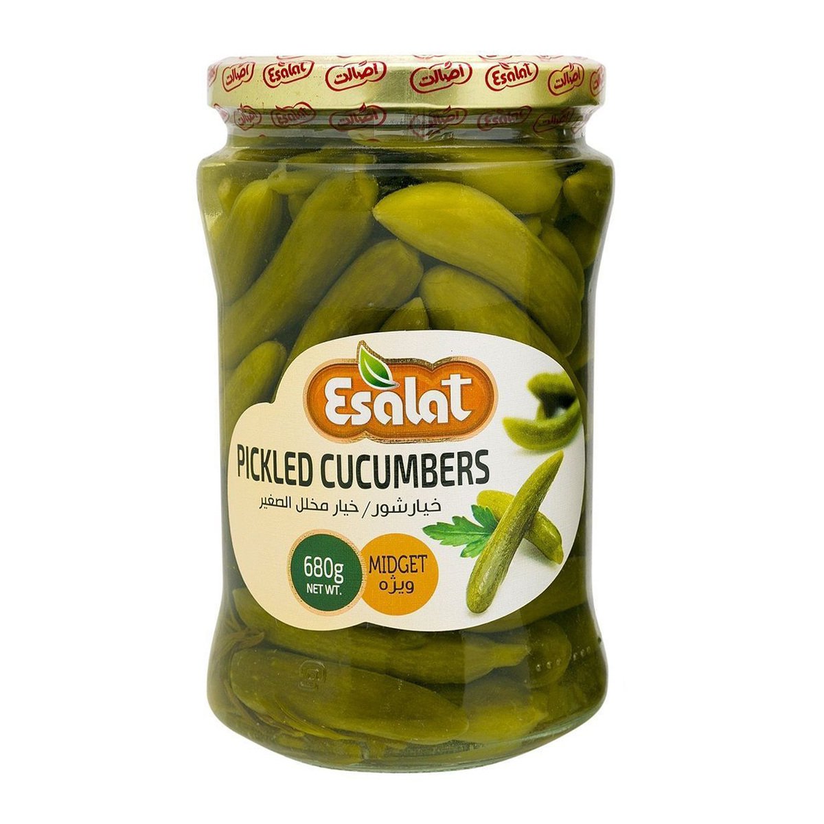 اشتري قم بشراء Esalat Pickled Cucumbers Midget 680 g Online at Best Price من الموقع - من لولو هايبر ماركت Pickles في الامارات