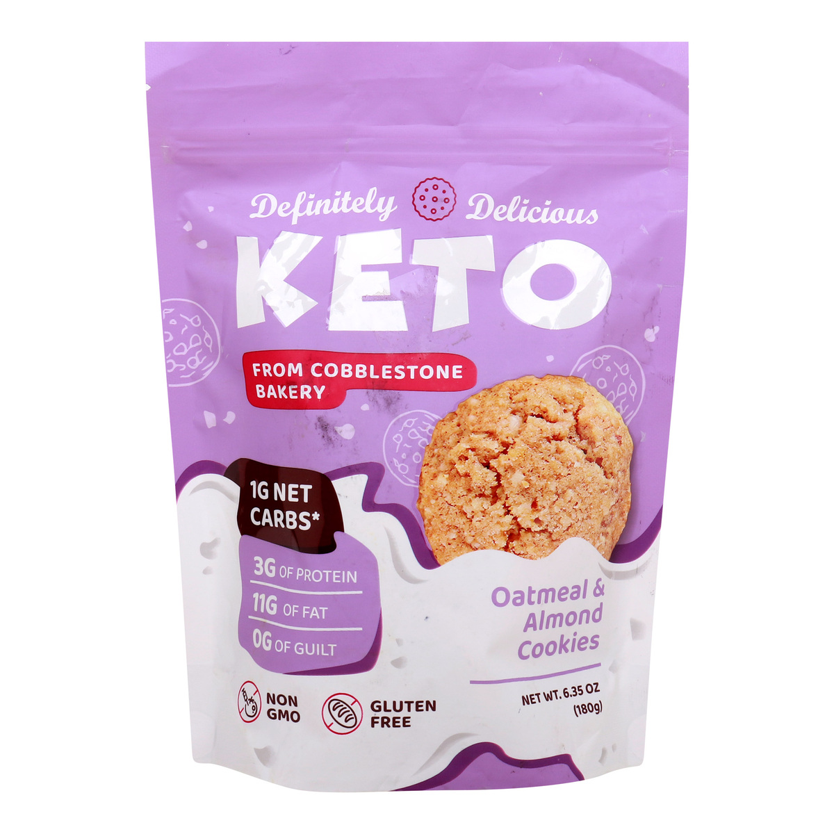 Definitely Delicious Keto Oatmeal & Almond Cookies 180 g