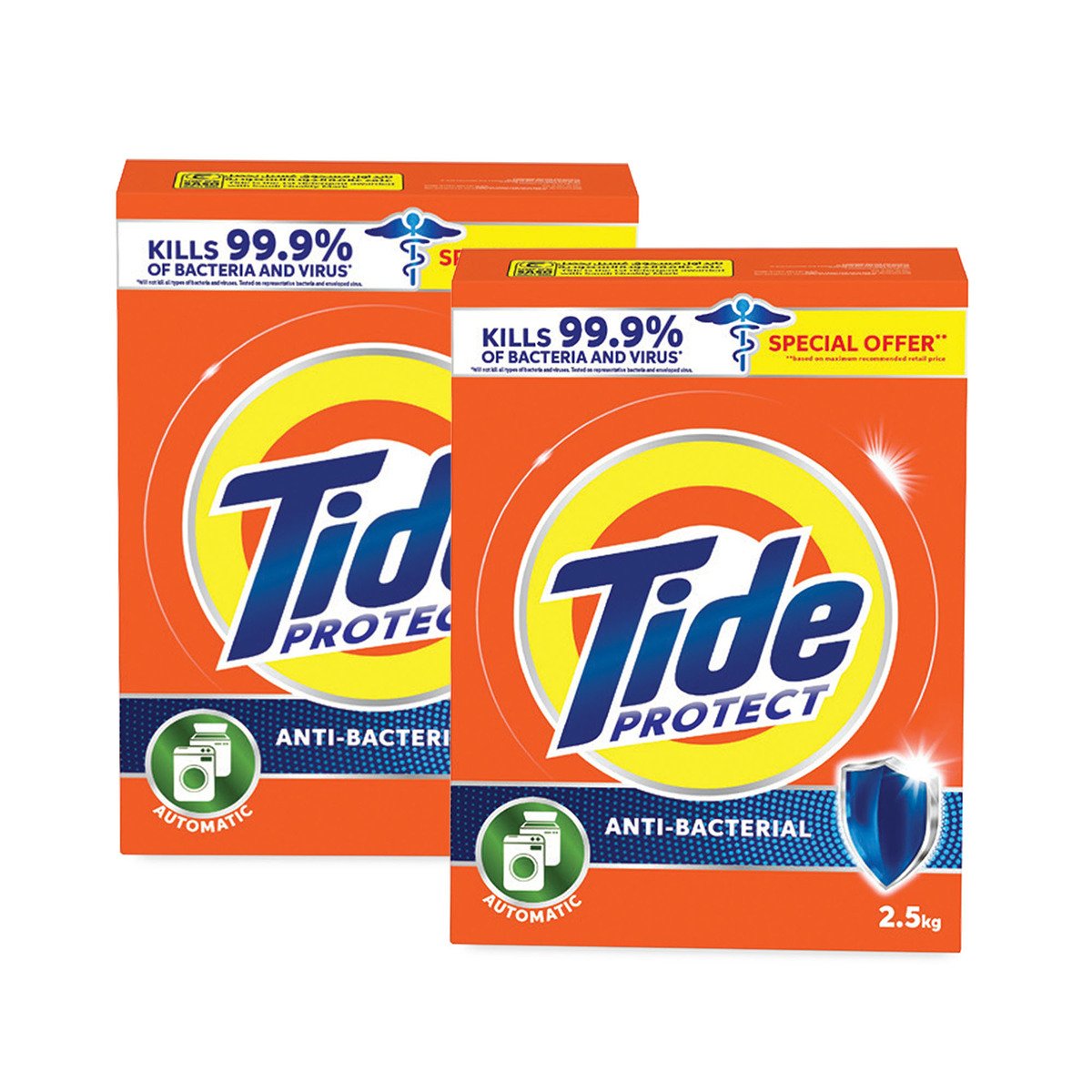 Buy Tide Automatic Anti-Bacterial Washing Powder Value Pack 2 x 2.5 kg Online at Best Price | Front load washing powders | Lulu UAE in UAE