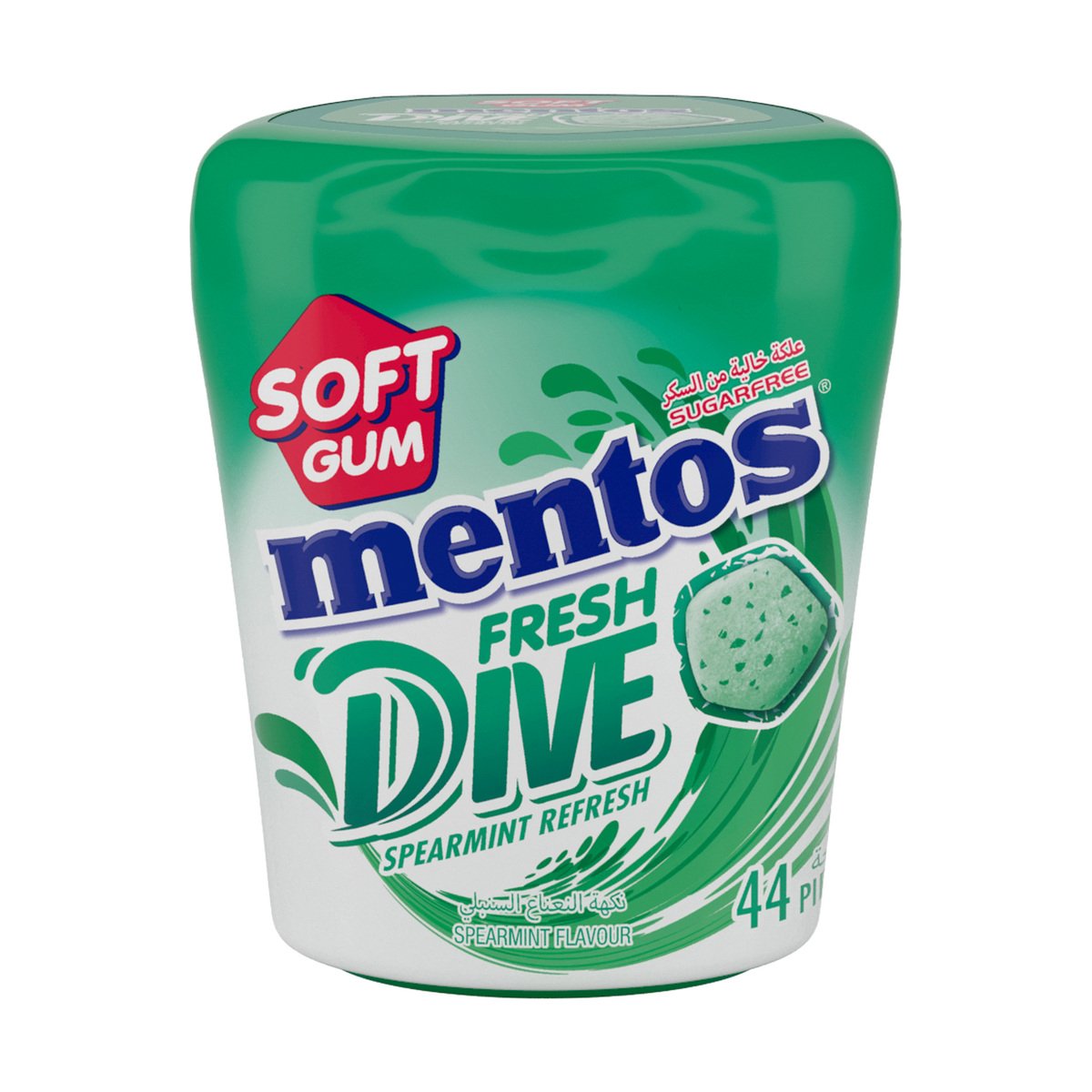 Mentos Spearmint Fresh Dive Soft Gum Sugar Free 88 g