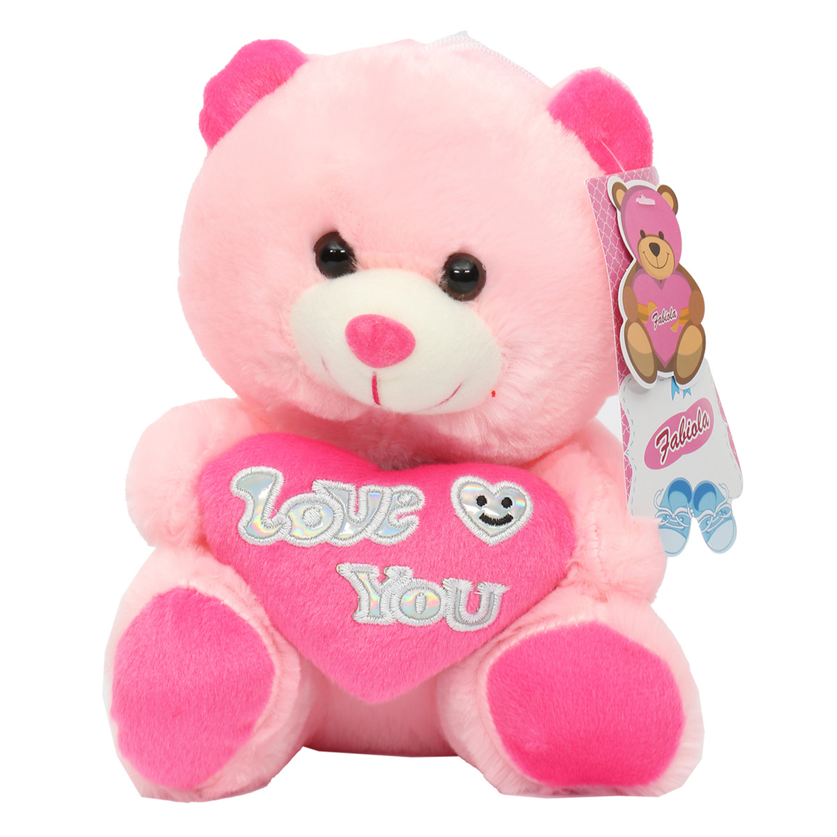 Fabiola Teddy Bear Plush With Heart 20cm CJ3603 Assorted