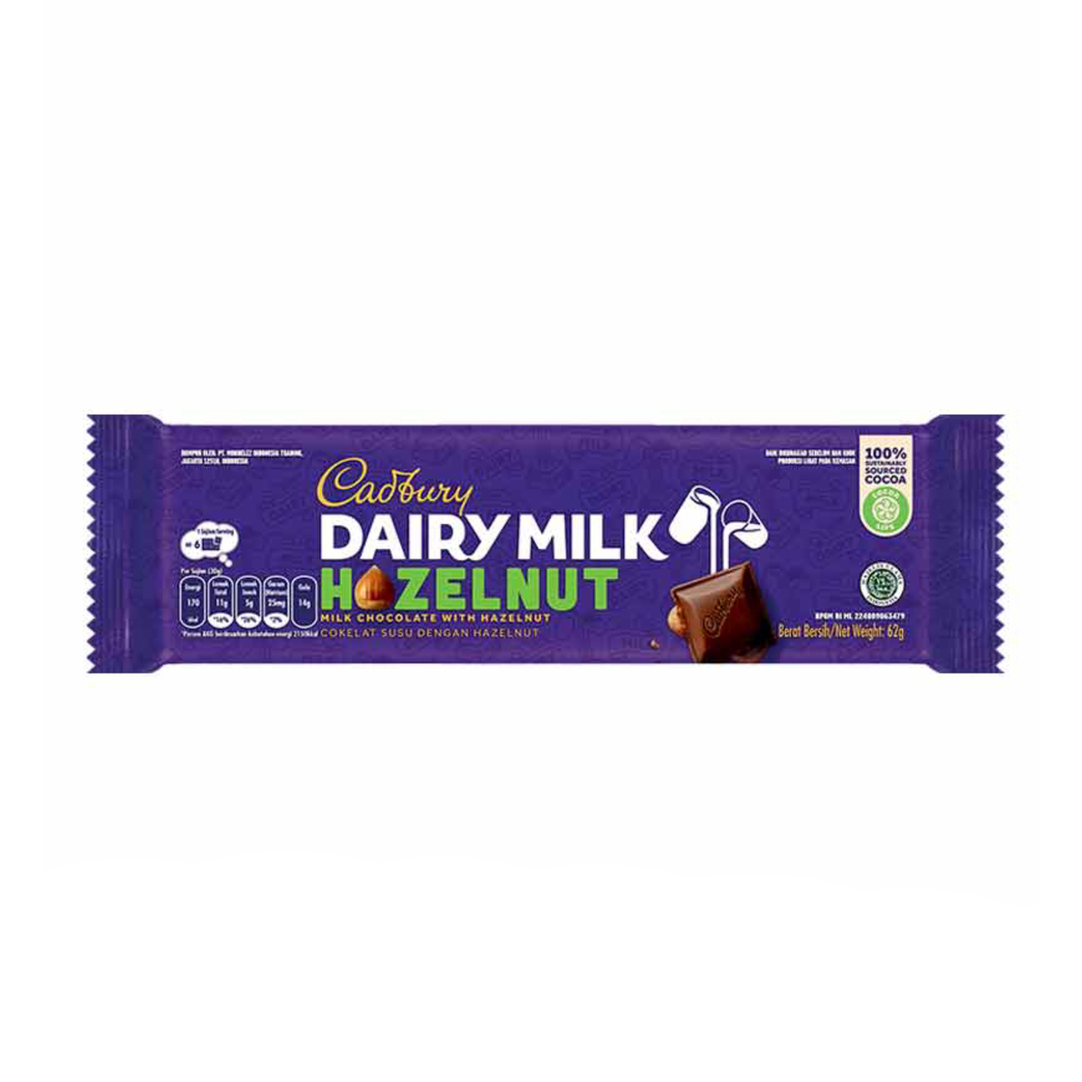 Cadbury Dairy Milk Hazelnut 62g