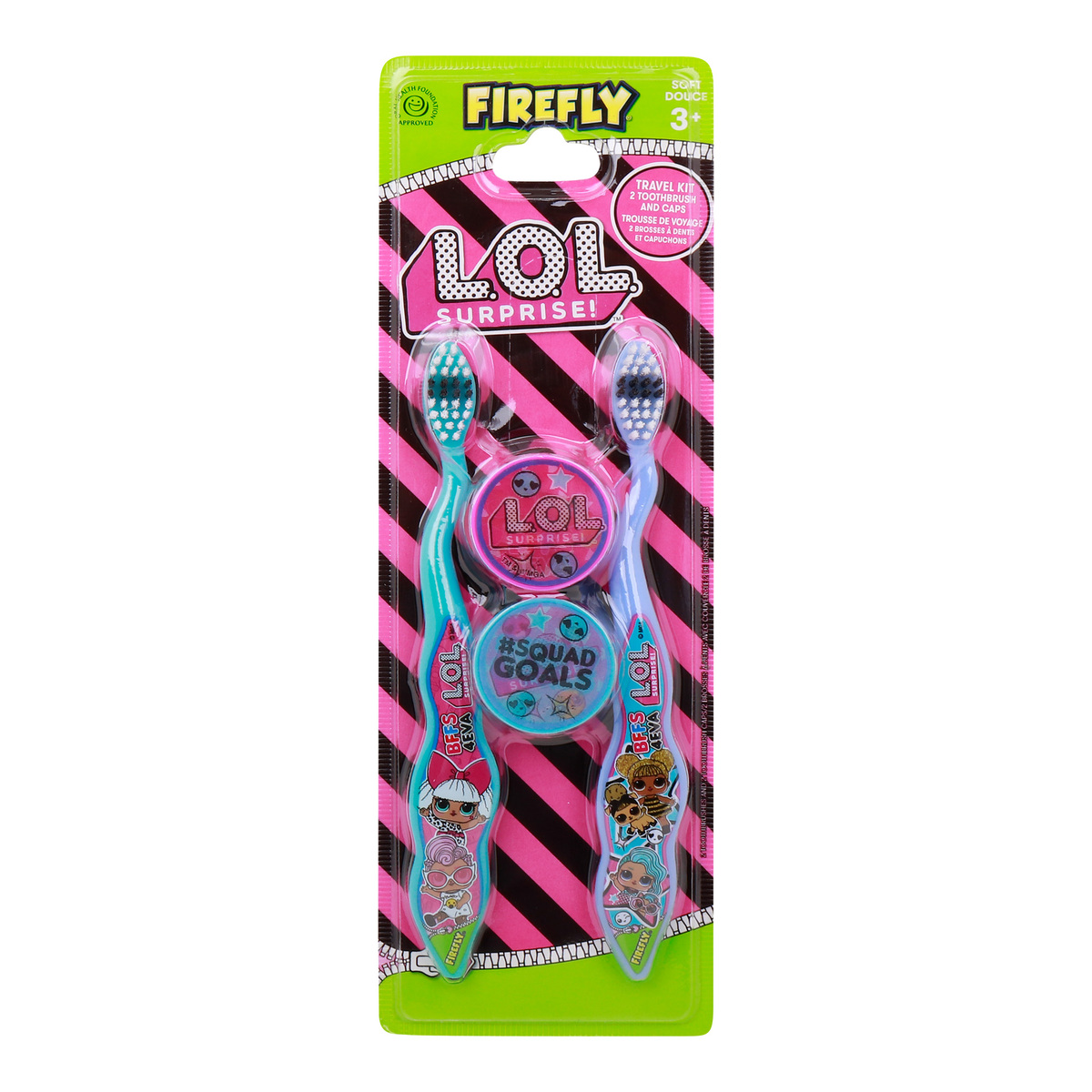 Firefly LOL Surprise Toothbrush and Cap Soft 2 pcs