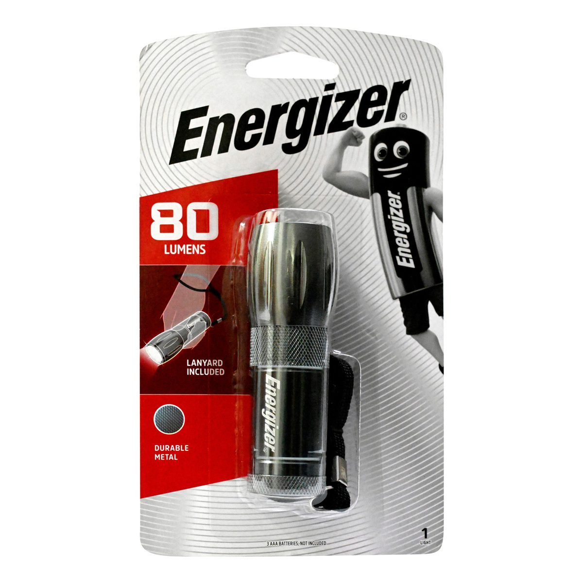 Energizer Flashlight, 80 Lumens, Black, ML33