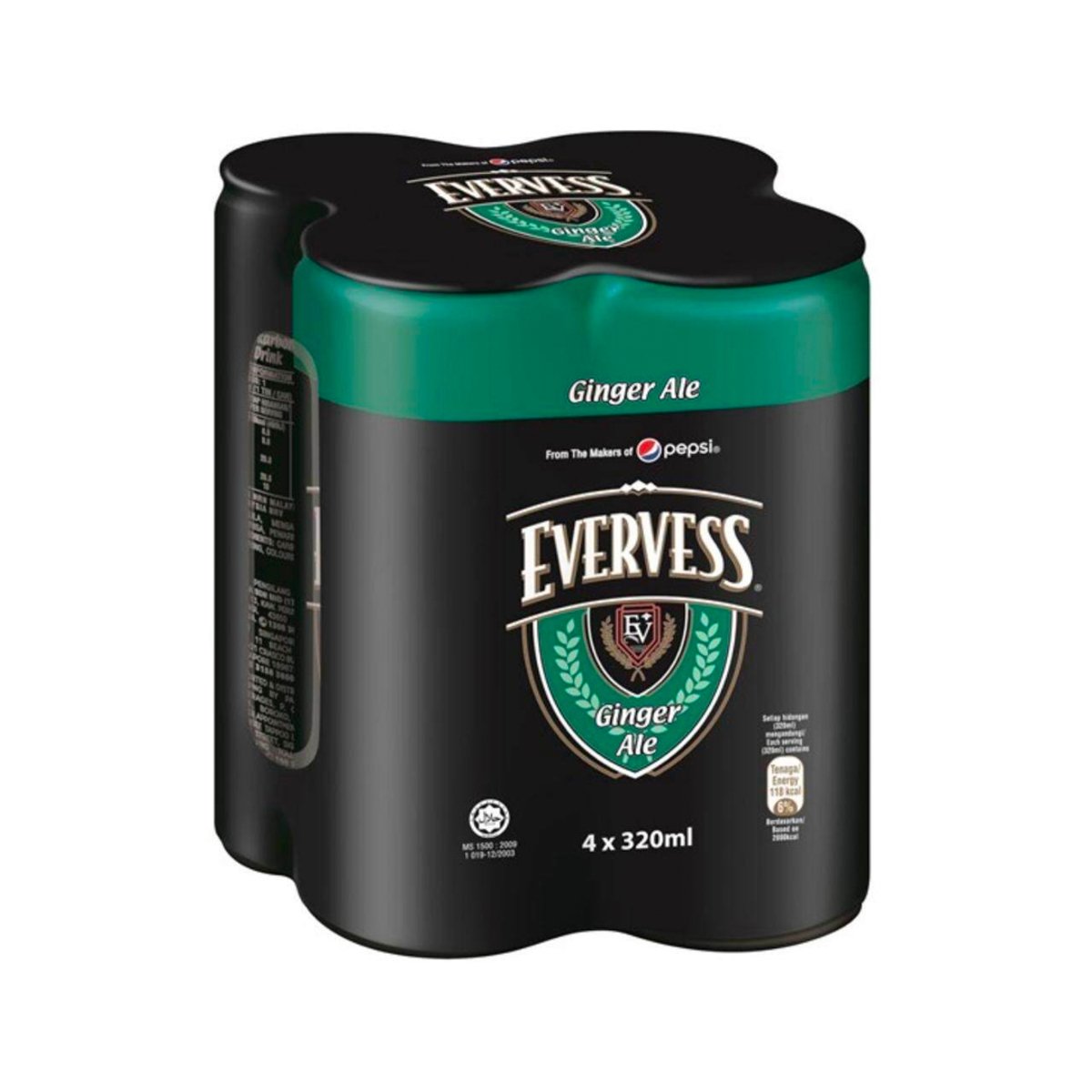 Evervess Ginger Ale Can 4 X 320ml