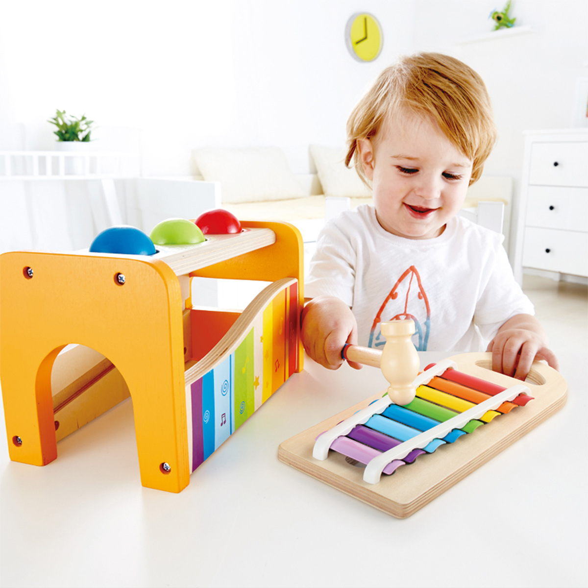 Hape Pound and Tap Bench Set for Kids, E0305