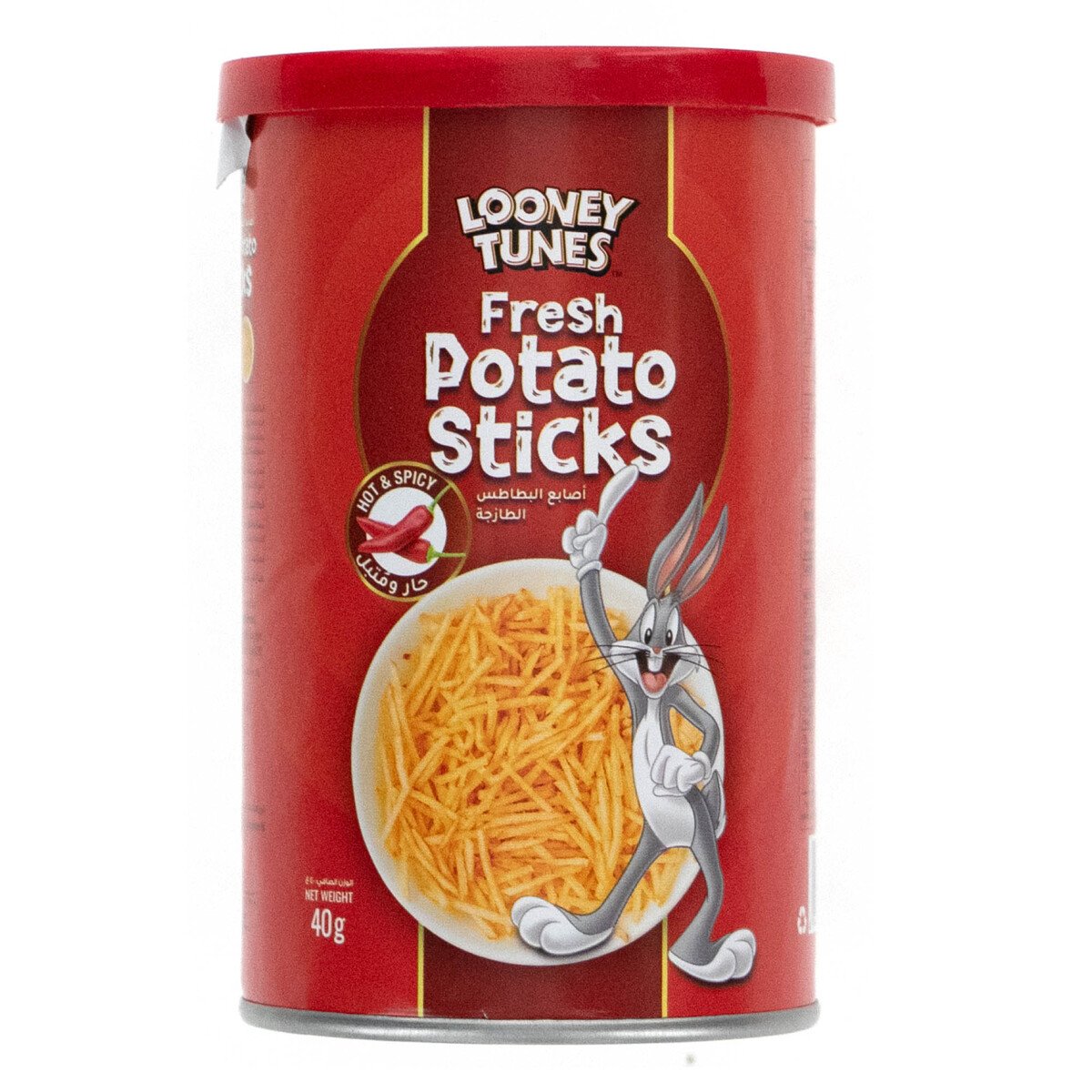 اشتري قم بشراء Looney Tunes Hot & Spicy Fresh Potato Stick 40 g Online at Best Price من الموقع - من لولو هايبر ماركت Potato Bags في الامارات