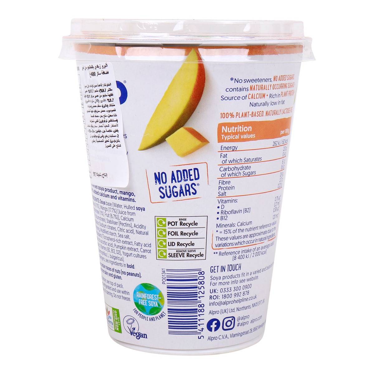 Alpro More Fruit Mango Yoghurt, 400 g