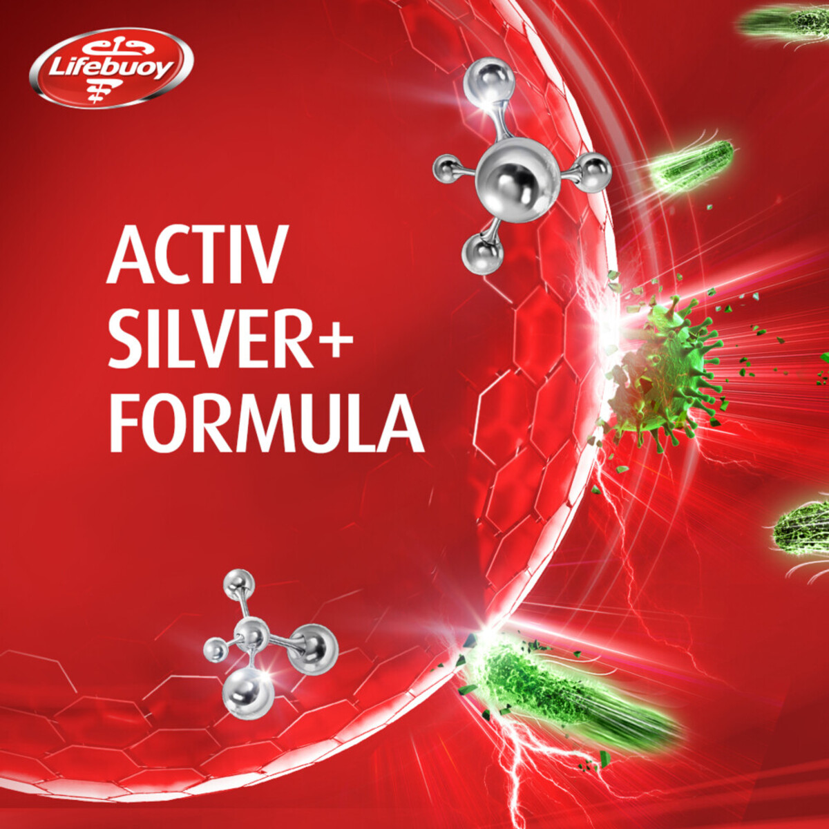 Lifebuoy Activ Silver+ Formula Handwash Mild Care 200 ml + Charcoal 180 ml
