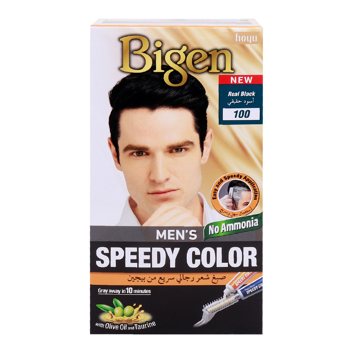 Bigen Men's Speedy Color Real Black 100, 1 pkt