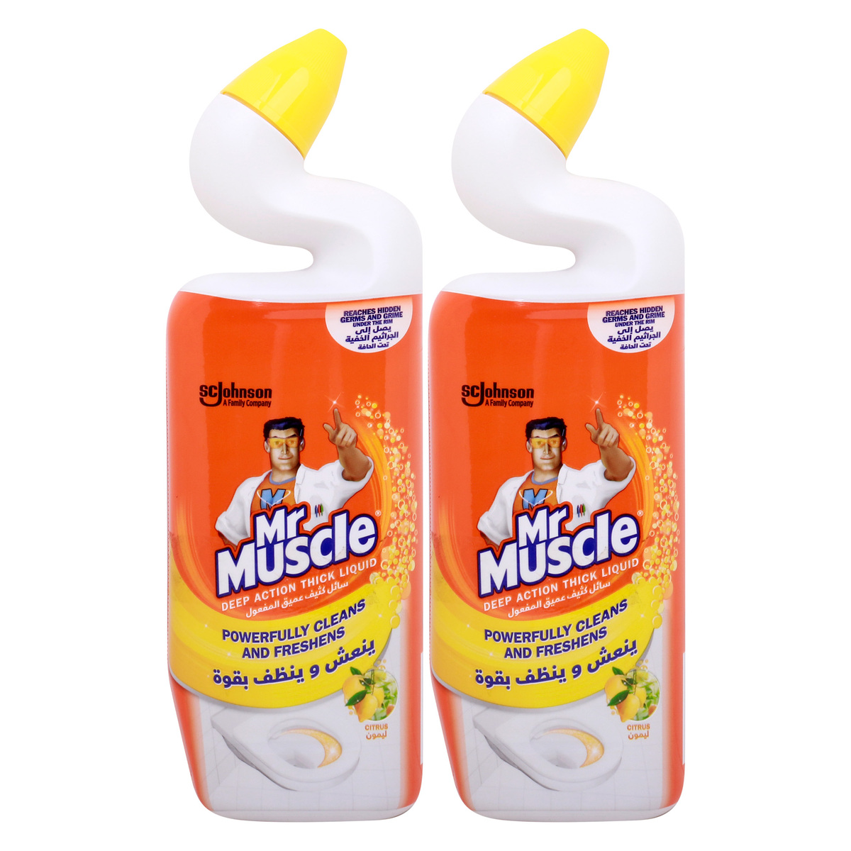 Mr. Muscle Deep Action Thick Liquid Toilet Cleaner Citrus Value Pack 2 x 750 ml