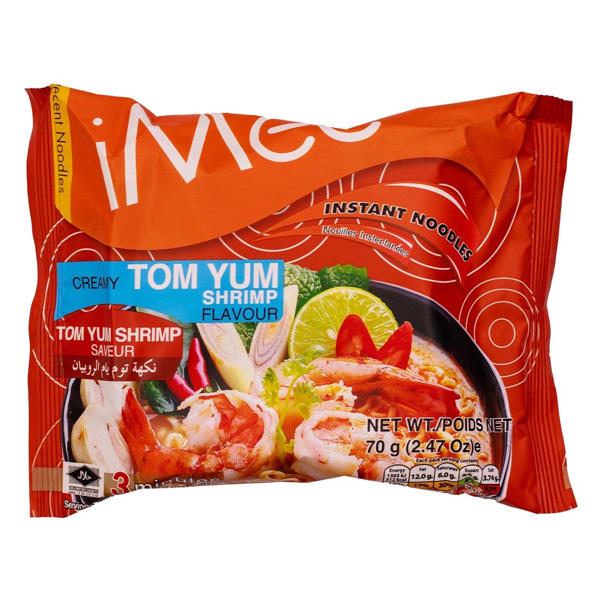 Imee Tom Yum Shrimp Flavour Instant Noodles 70 g