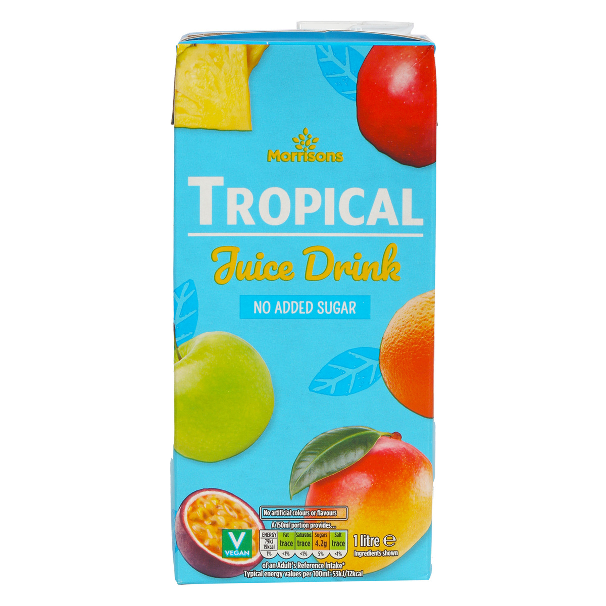 Morrisons No Added Sugar Tropical Juice Drink 1 Litre