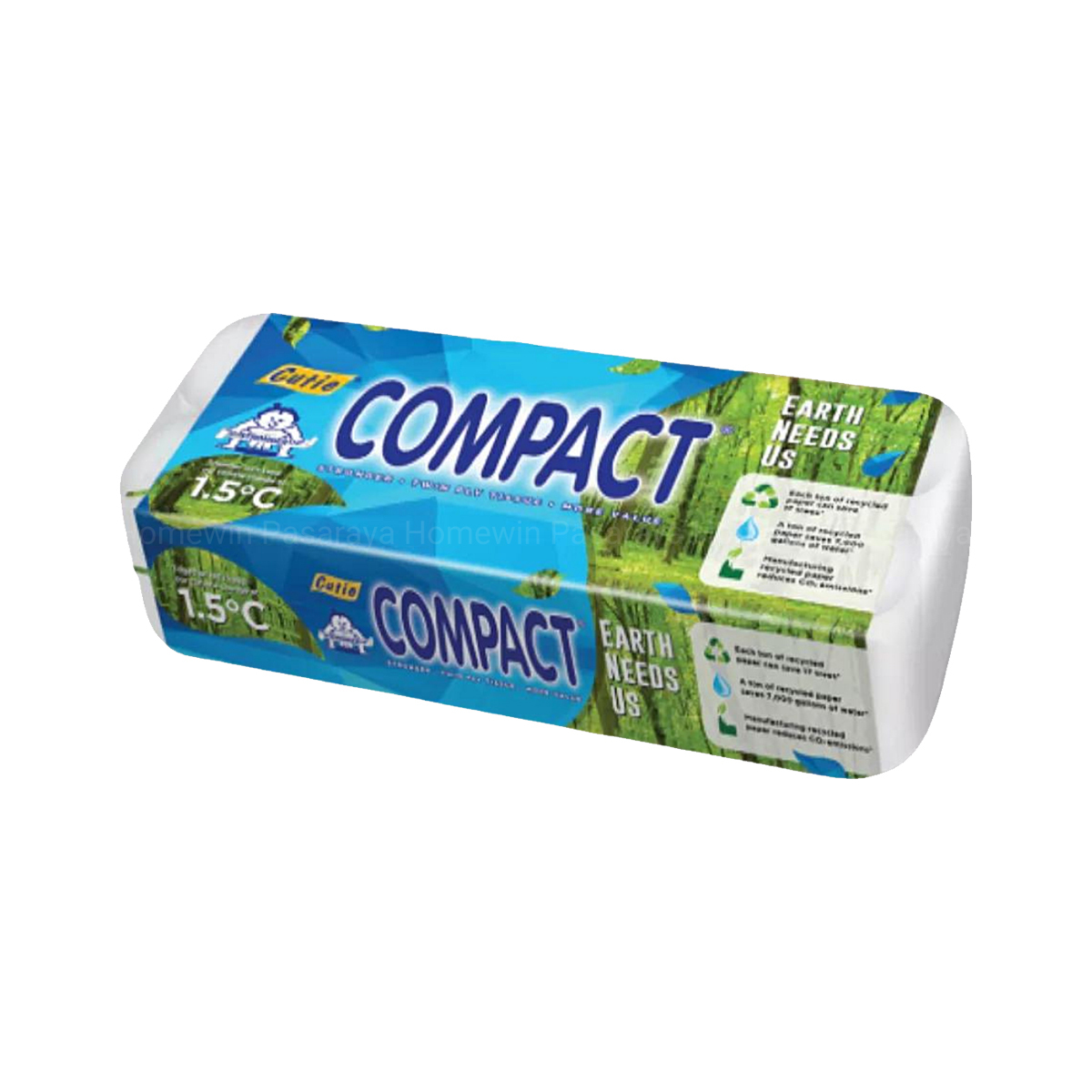 Cutie Compact Toilet Roll 10'Roll