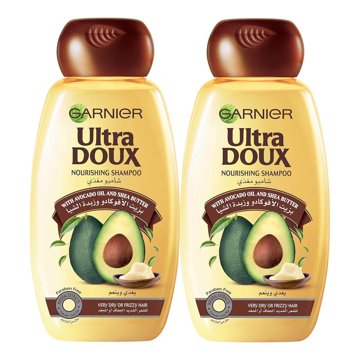 Garnier Ultra Doux Nourishing Shampoo With Avocado Oil And Shea Butter Value Pack 2 x 400 ml