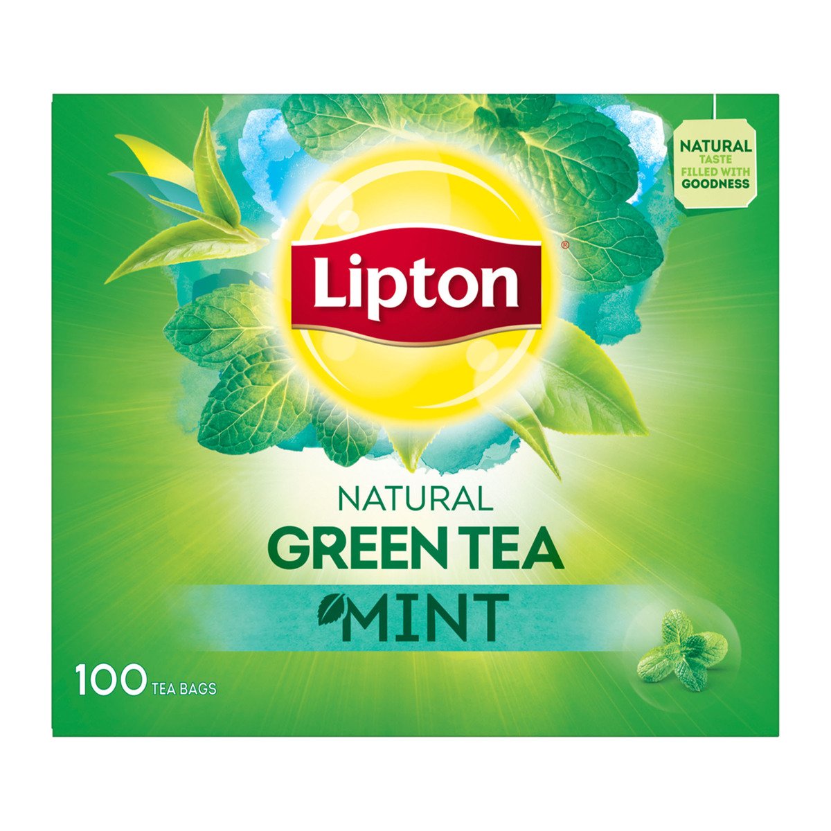 ليبتون شاي أخضر بالنعناع  100 كيس شاي