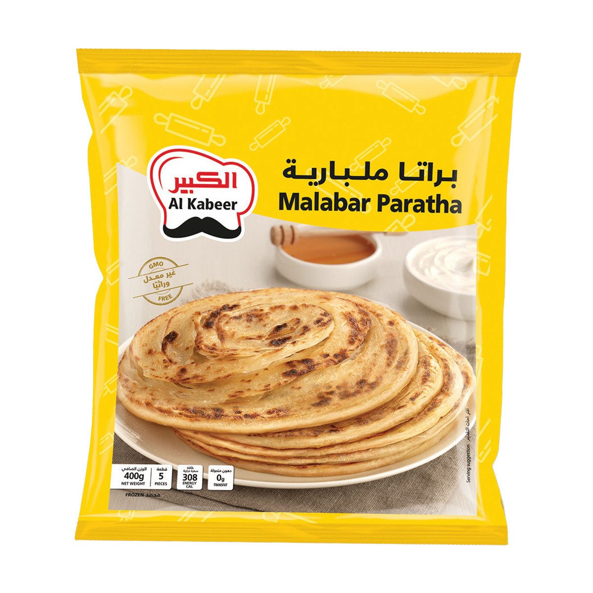 Buy Al Kabeer Malabar Paratha, 5 pcs, 400 g Online at Best Price | Frozen Paratha | Lulu UAE in Saudi Arabia