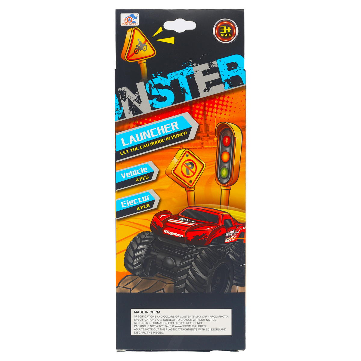 Skid Fusion Monster Car 4pcs 779-2A Assorted
