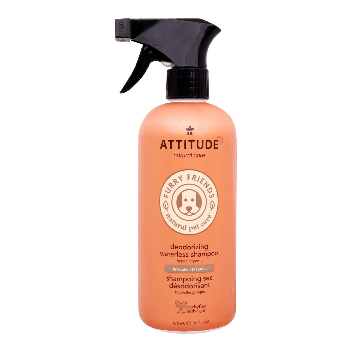 Attitude Pet Care Deodorizing Waterless Shampoo With Lavender Scent 473 ml