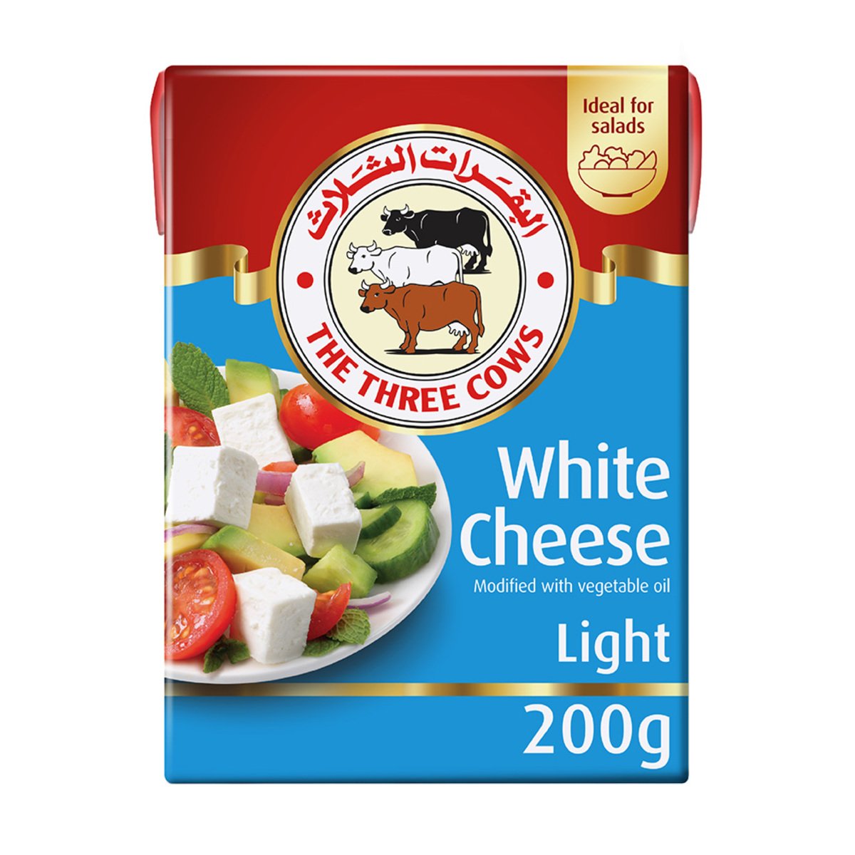 اشتري قم بشراء البقرات الثلاث جبن ابيض لايت 200 جم Online at Best Price من الموقع - من لولو هايبر ماركت Soft Cheese في السعودية