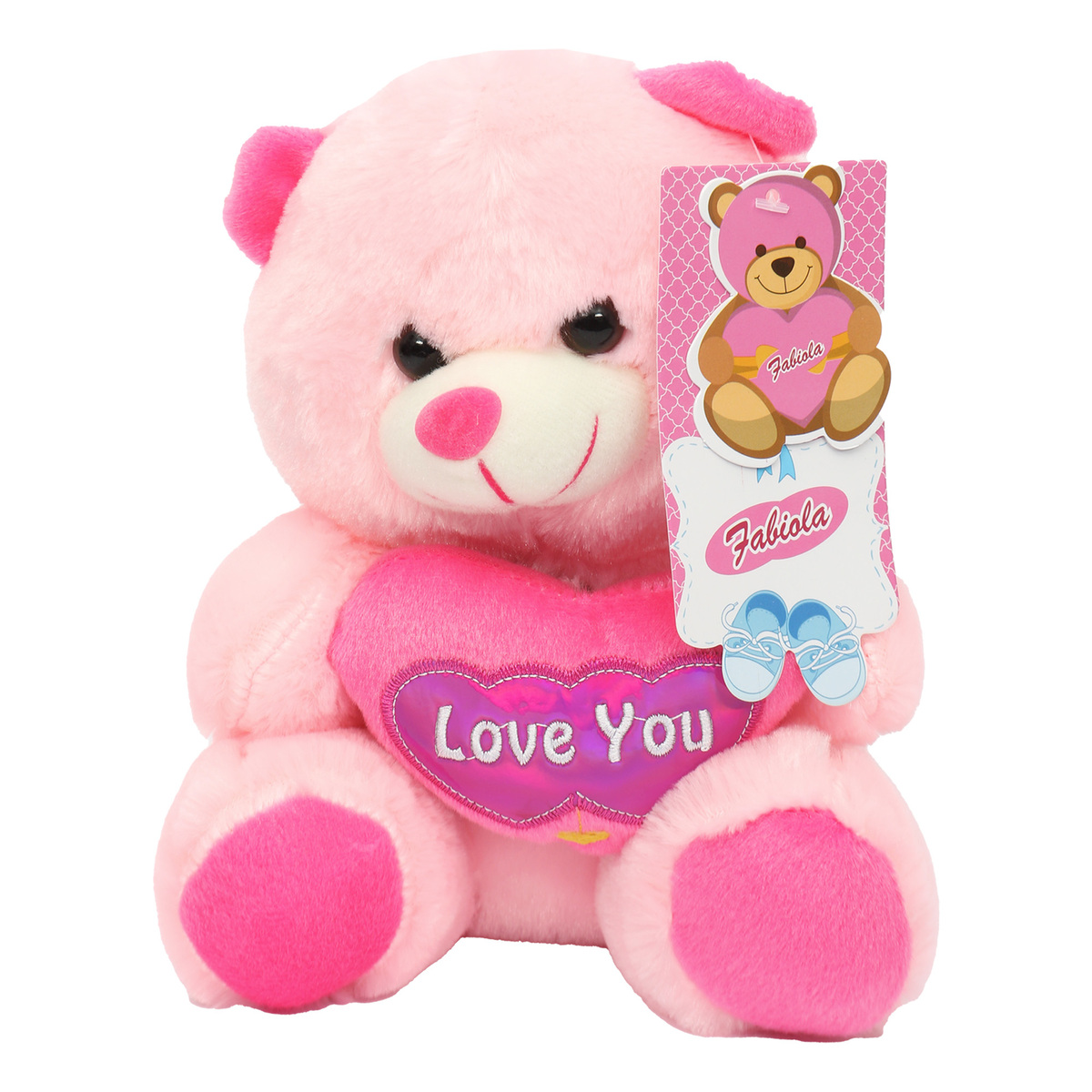 Fabiola Teddy Bear Plush With Heart 20cm CJ3601 Assorted