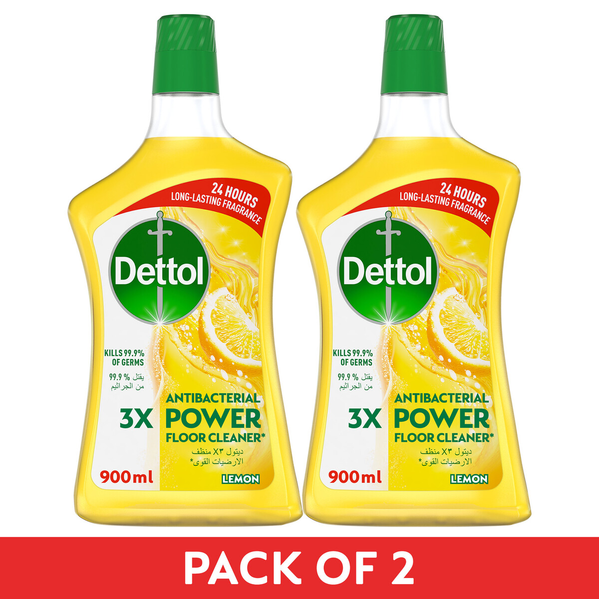 Buy Dettol Lemon Power Antibacterial Floor Cleaner Value Pack 2 x 900 ml Online at Best Price | All Purpose Cleaner | Lulu UAE in UAE