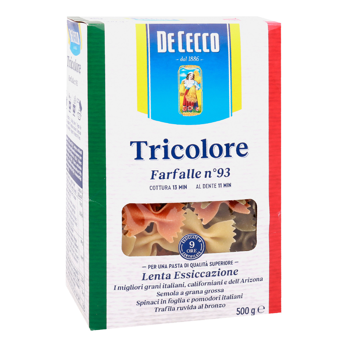 De Cecco Tricolore Farfalle Pasta No. 93 500g