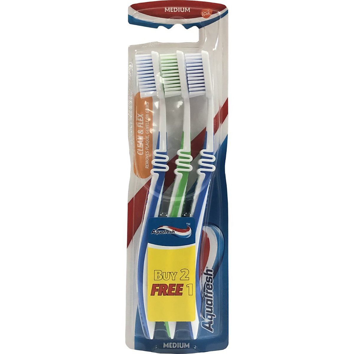 Aquafresh Toothbrush Clean And Flex Medium Buy2 Free1