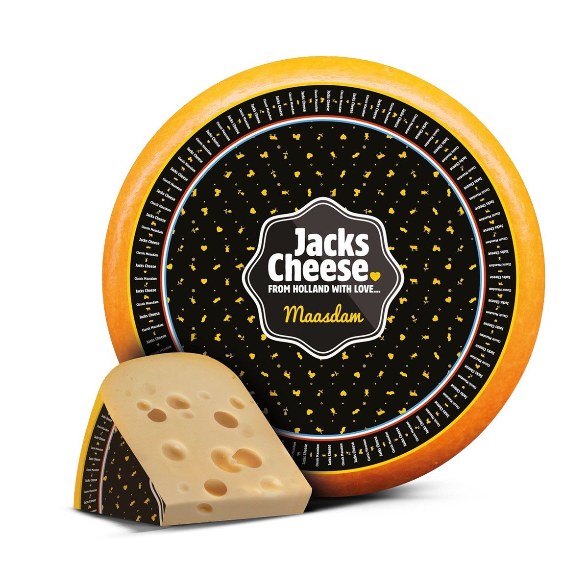 Jacks Cheese Dutch Classic Maasdam Cheese 250 g