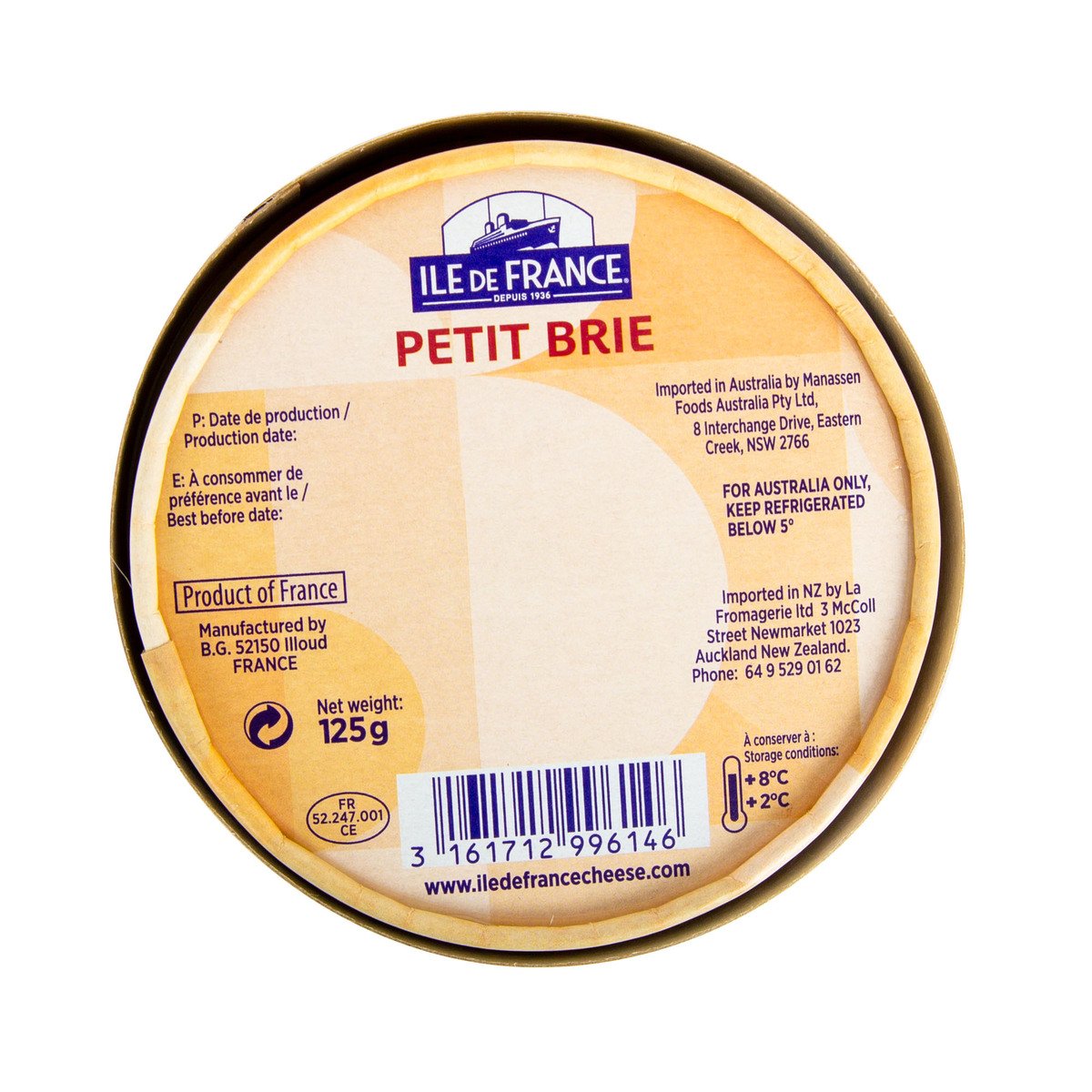 Ile De France Petit Brie Cheese 125 g