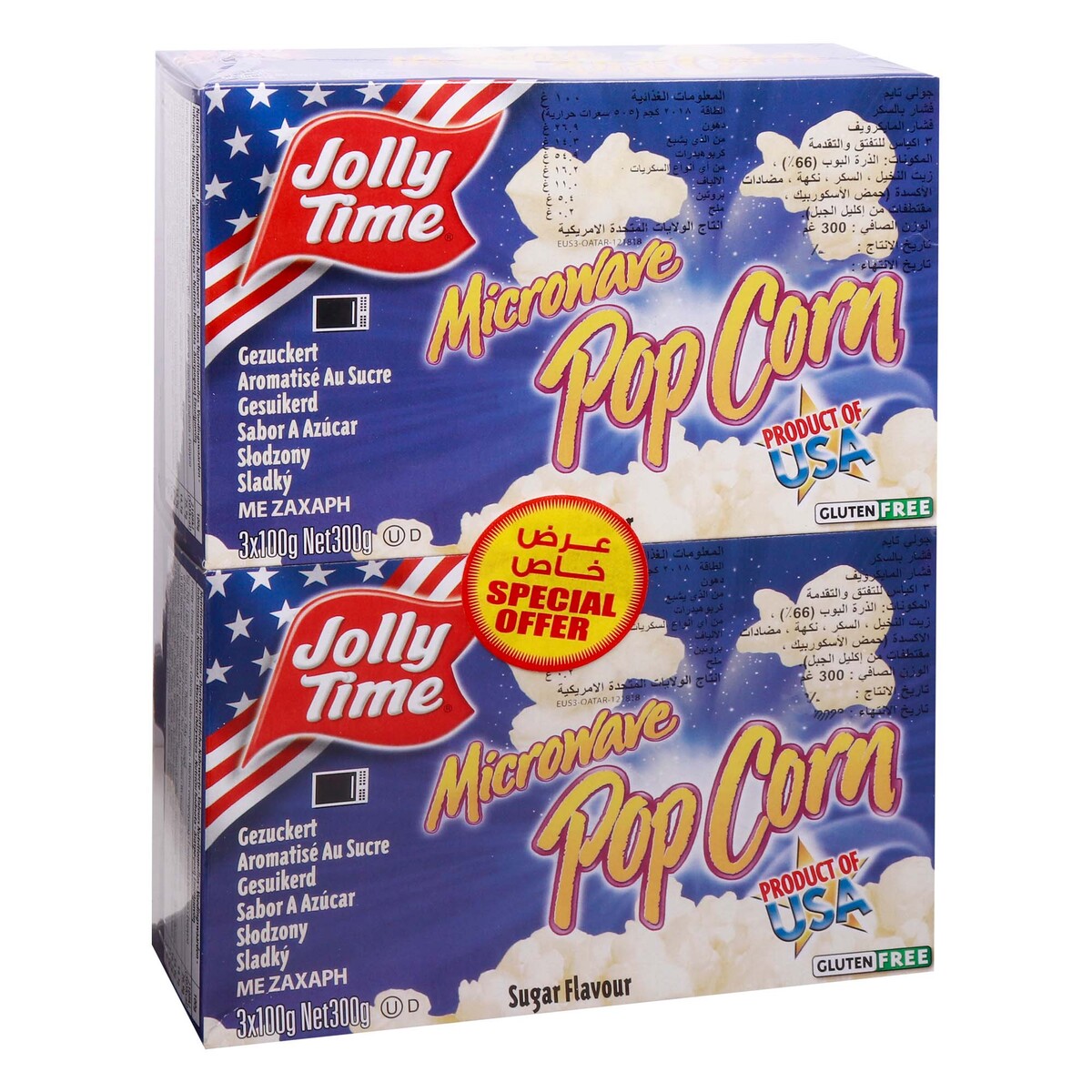 Jolly Time Microwave Popcorn, 2 x 10.5 oz