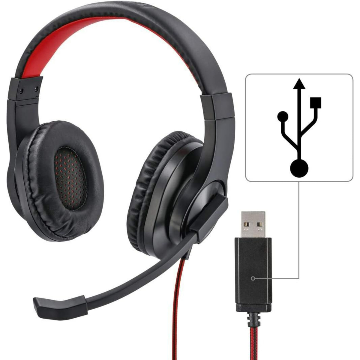 Hama HS-USB 400 Stereo PC Office Headset, Black Online at Best Price | PC  Headset | Lulu UAE
