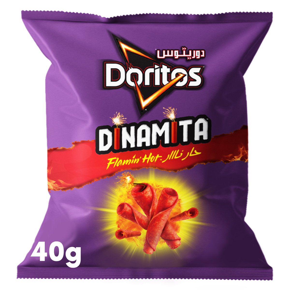 Doritos Dinamita Flamin' Hot Flavored Tortilla Chips, 40g