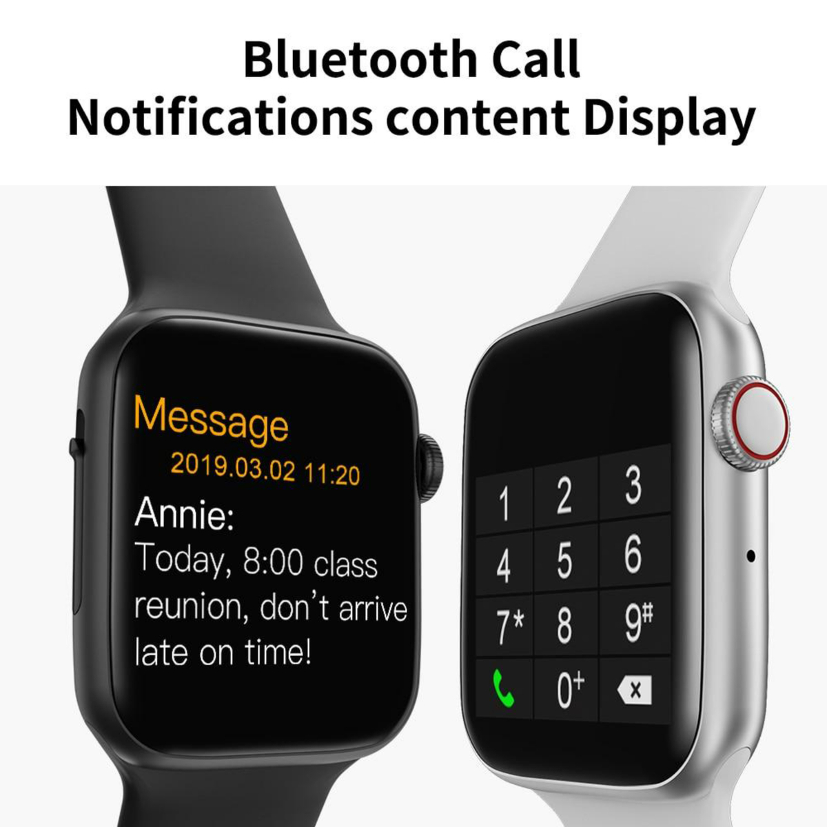 ISmart 1.62 Inches Full Screen Smart Watch, Black, W6S