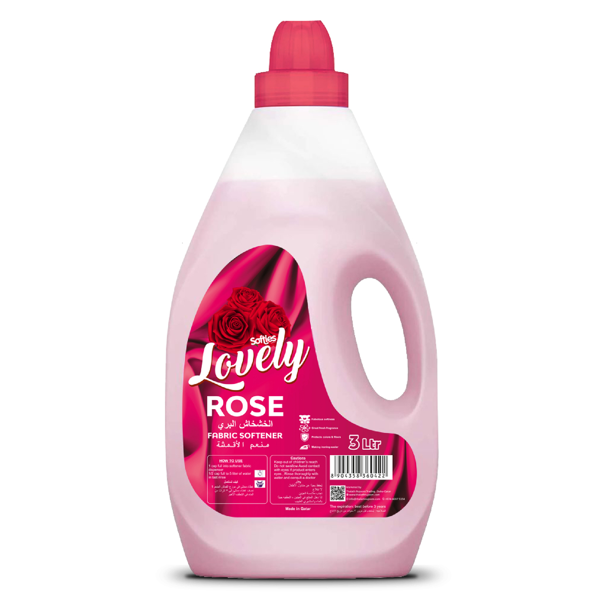 Softies Lovely Rose Fabric Softener 3 Litres
