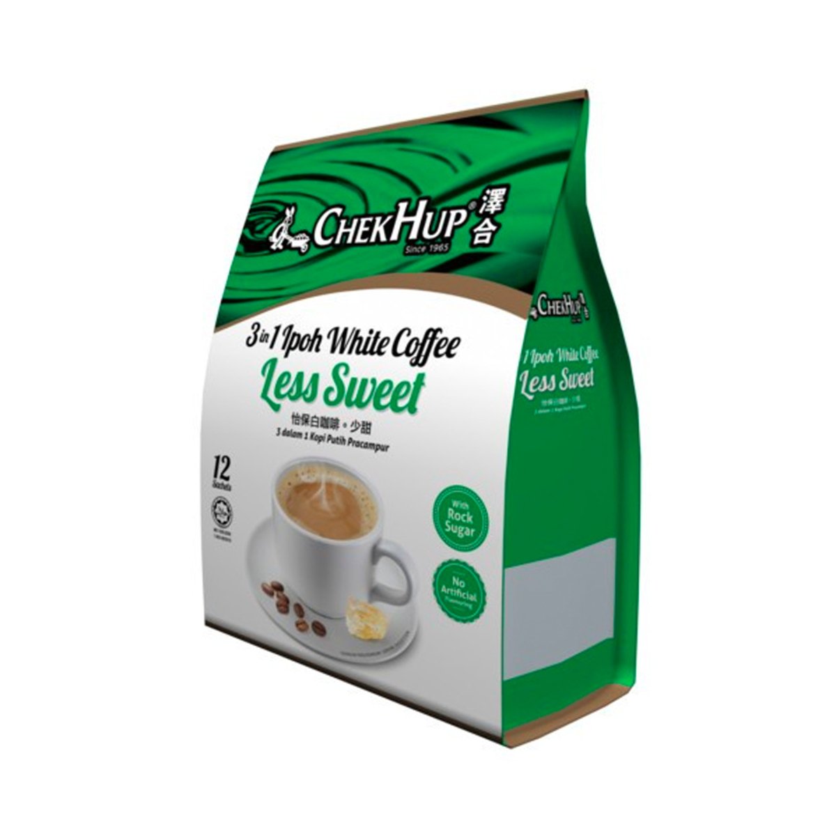 Chek Hup 3 In 1  lpoh White Coffee Less Sweet 35g X 12's