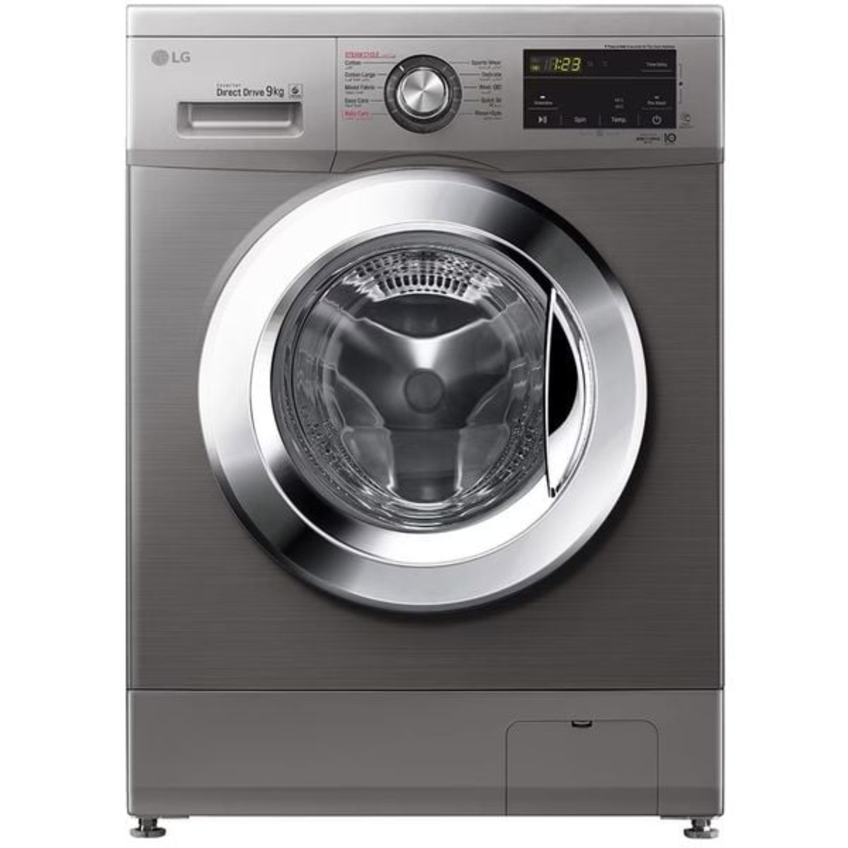 LG 9 Kg Front Load Washing Machine with Inverter DD, Silver, F4J3VYG5P