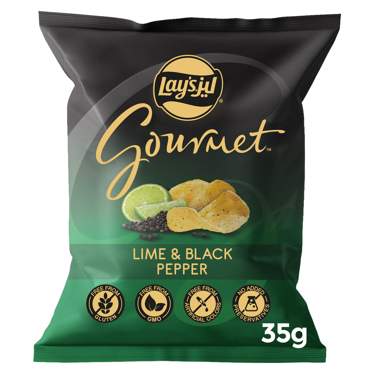 Lay's Gourmet Lime & Black Pepper 35 g