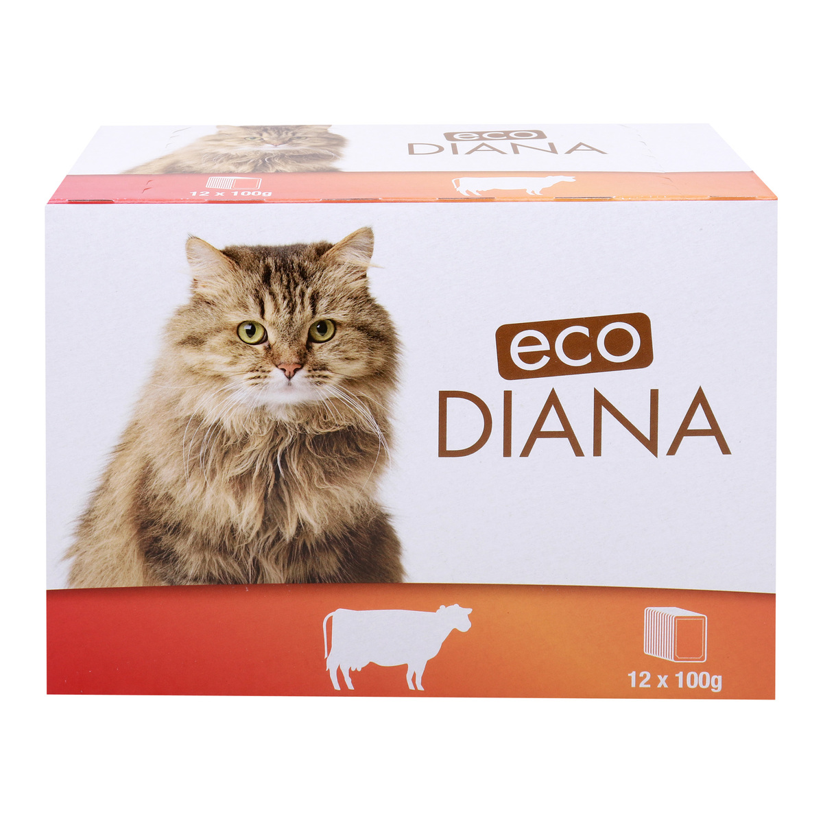 Eco Diana Cat Food Chunks with Beef In Gravy 12 x 100 g