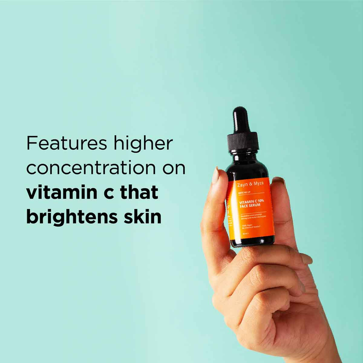 Zayn & Myza Brite Me Up Vitamin C 10% Face Serum, Neutralizes Environmental Damage and Makes Skin Brighter, 30 ml