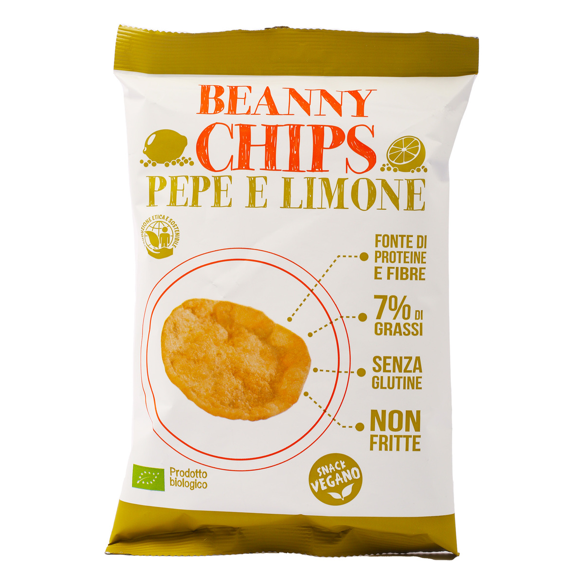 Beanny Chips Gluten Free Pepper & Lemon 40 g