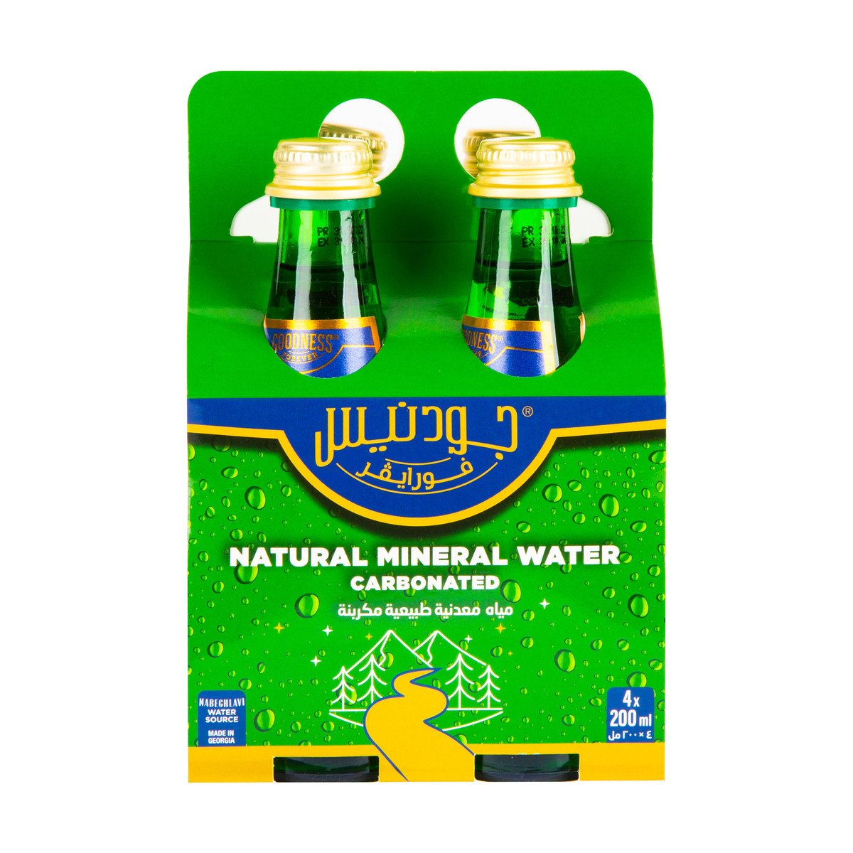 Goodness Forever Carbonated Natural Mineral Water 4 x 200 ml