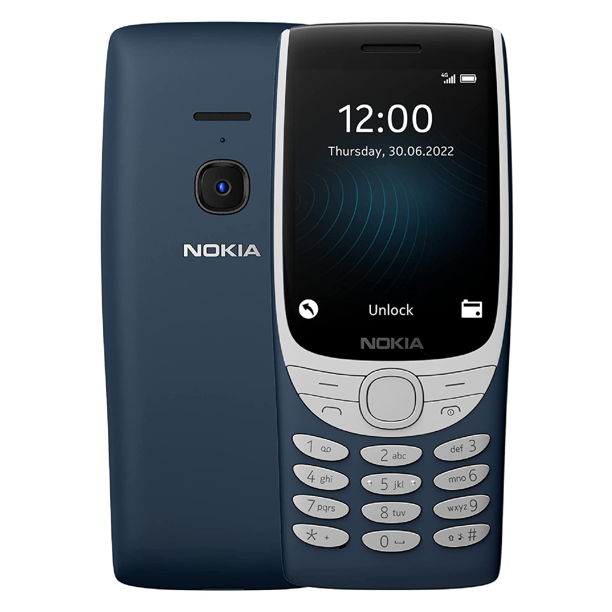 Nokia 8210,4G Dual Sim Feature Phone, 128MB Stoarage, 48MB RAM, Blue, TA-1485 DS GCC