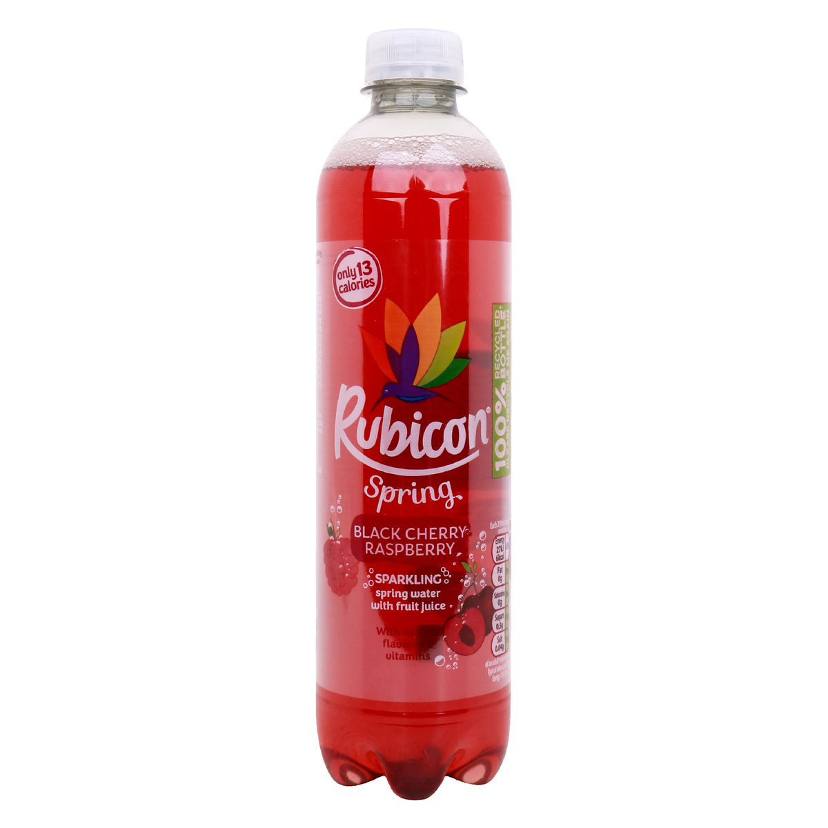 Buy Rubicon Black Cherry & Raspberry Sparkling Spring Water With Fruit Juice 500 ml Online at Best Price | Sparkling water | Lulu Kuwait in Kuwait